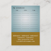 Studio Pilates - Business, Schedule Card (Back)