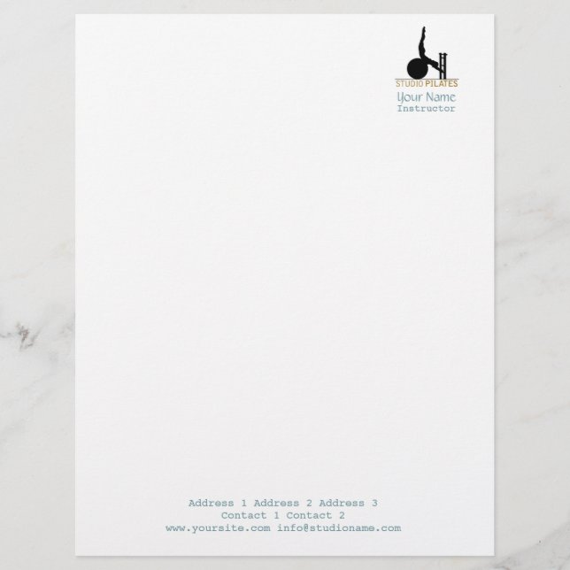 Studio Pilates - Letterhead (Front)