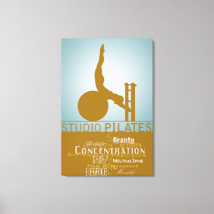 Studio Pilates - Wrapped Canvas Print