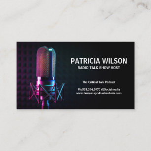 Studio Podcast Microphone  Business Card