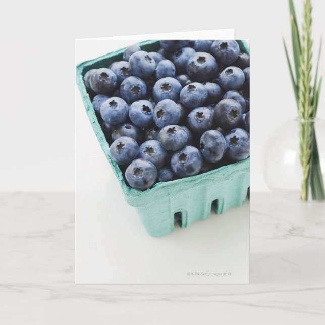 Studio shot of blueberries card (Front)