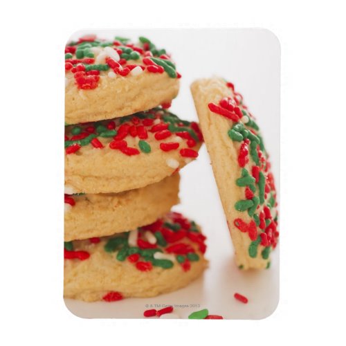 Studio Shot of christmas cookies with sprinkles Magnet
