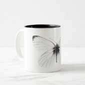 Studio shot of sharp-veined white butterfly Two-Tone coffee mug (Front Left)