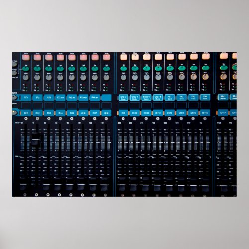 Studio sound mixer technology gear for better nat poster