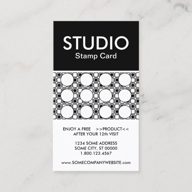 studio stamp card (Front)