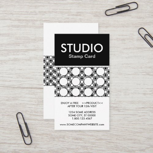 studio stripe stamp card
