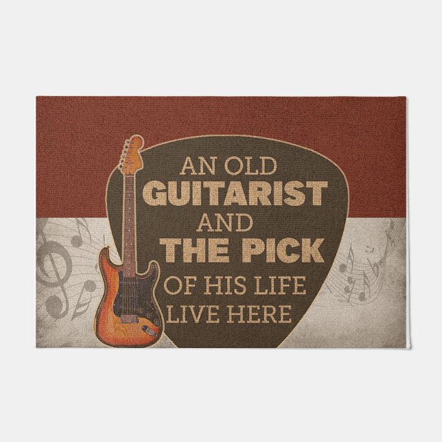 Studio Vintage mat, Customized Guitar doormat (Front)