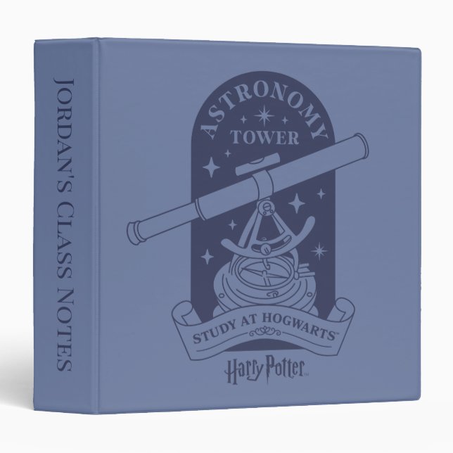 Study at HOGWARTS™ Astronomy Tower 3 Ring Binder (Front/Spine)