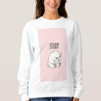 Study bear women sweater | everyday women sweater 