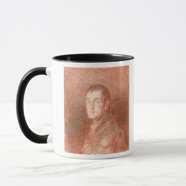 Study for an equestrian portrait mug (Left)
