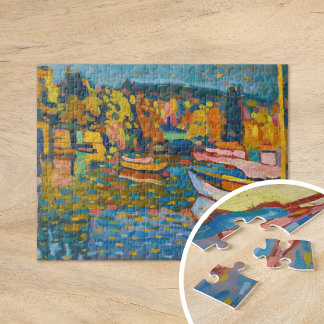 Study for Autumn Landscape with Boats | Kandinsky Jigsaw Puzzle