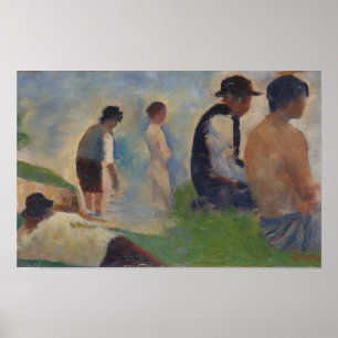 Study for Bathers at Asnières Poster