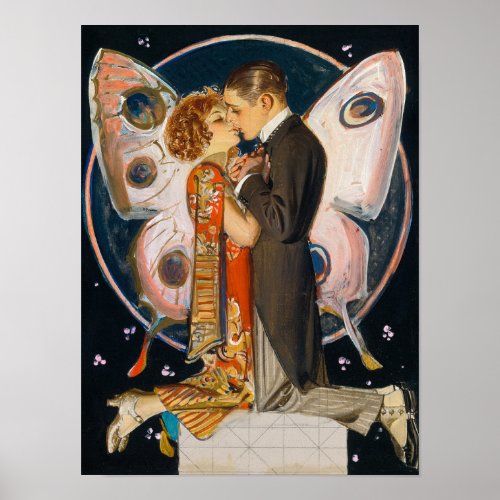 Study for Butterfly Couple 1923 by Leyendecker Poster