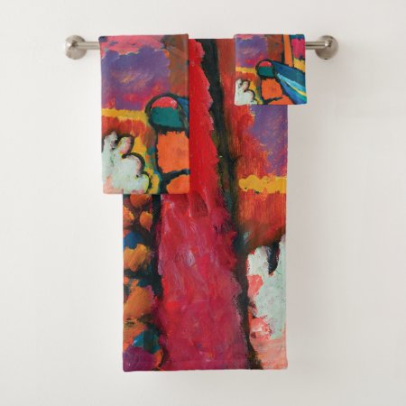 Study For Improvisation V By Wassily Kandinsky Bath Towel Set