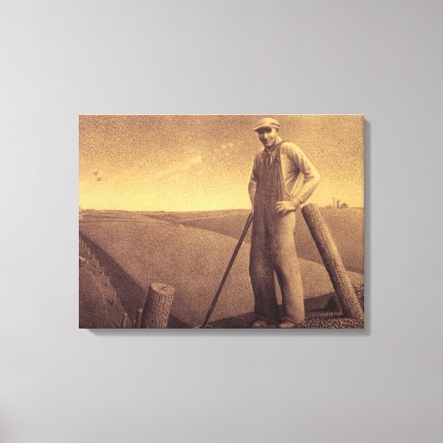 Study for In the Spring 1939 by Grant Wood Canvas Print