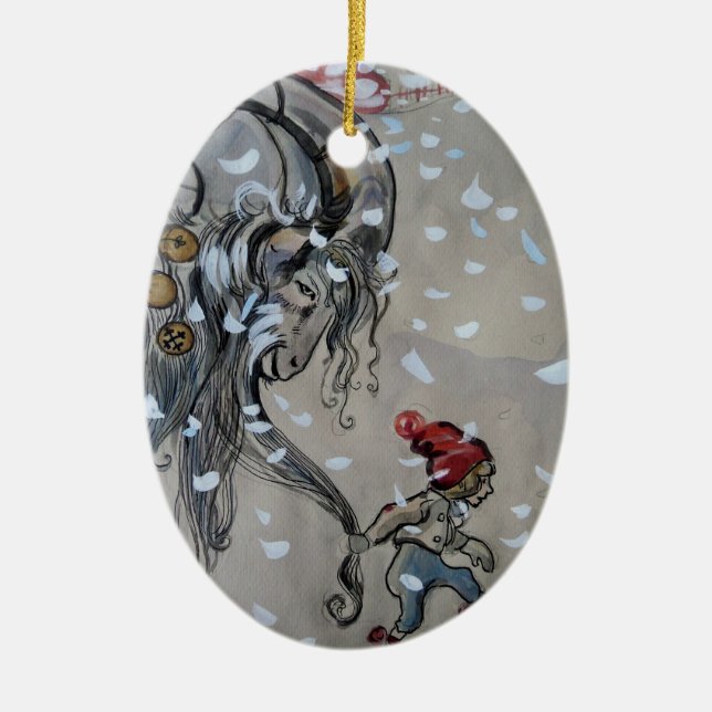 Study for Julbacken  (Yule Goat) 1911 Ceramic Ornament (Front)