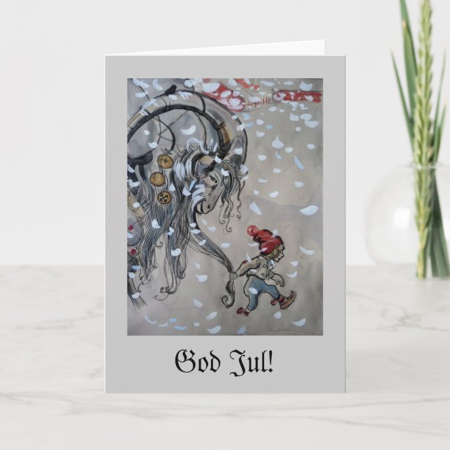 Study for Julbocken (yule goat) 1911 Holiday Card (Front)