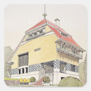 Study for Olbrich's House, Darmstadt, from 'Archit Square Sticker