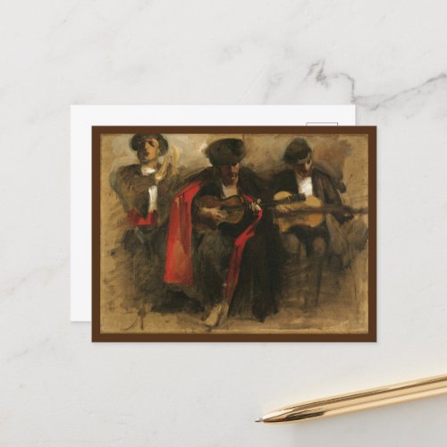 Study for Seated Musicians Sargent  Postcard