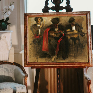 Study for Seated Musicians, Sargent Poster