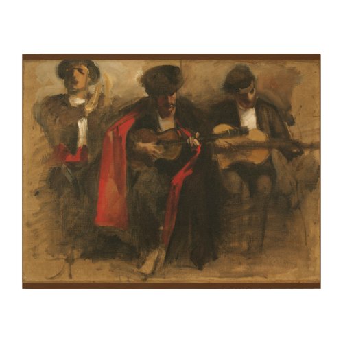 Study for Seated Musicians Sargent Wood Wall Art