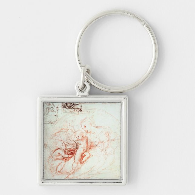 Study for the Alba Madonna, c.1508-09 Keychain (Front)