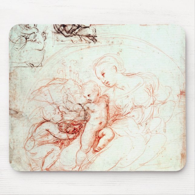 Study for the Alba Madonna, c.1508-09 Mouse Pad (Front)