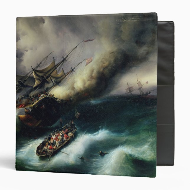 Study for The Burning of the 'Kent' in 1825 Binder (Front/Inside)