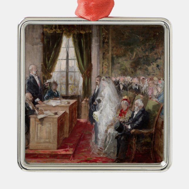 Study for the Civil Marriage Metal Ornament (Front)