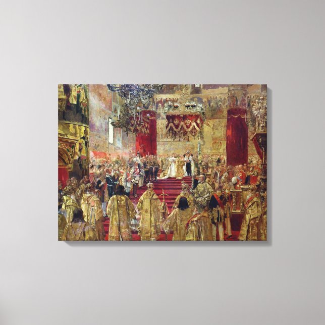 Study for the Coronation of Tsar Nicholas II Canvas Print (Front)