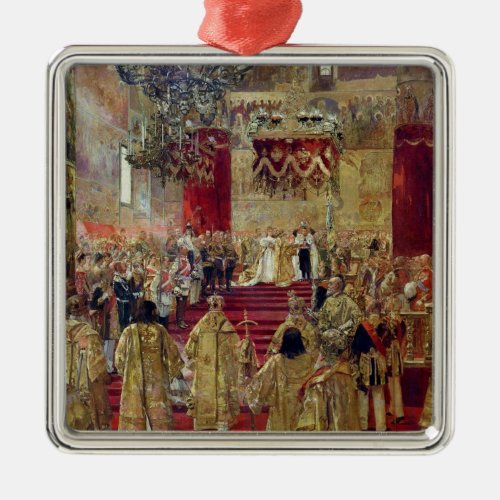 Study for the Coronation of Tsar Nicholas II Metal Ornament