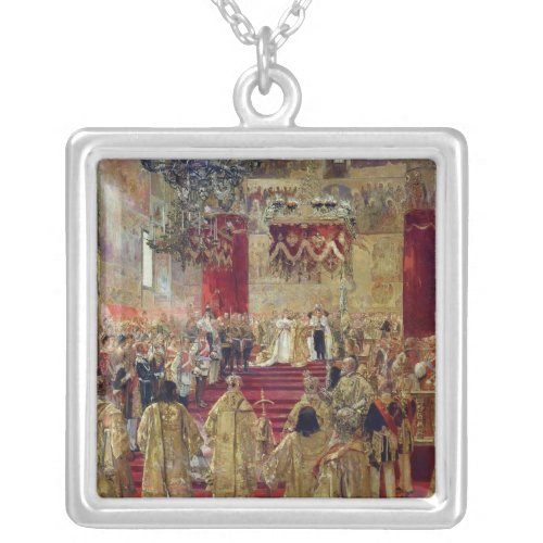 Study for the Coronation of Tsar Nicholas II Silver Plated Necklace
