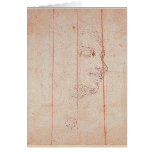 Study for the Head of the Libyan Sibyl Cards (Front)