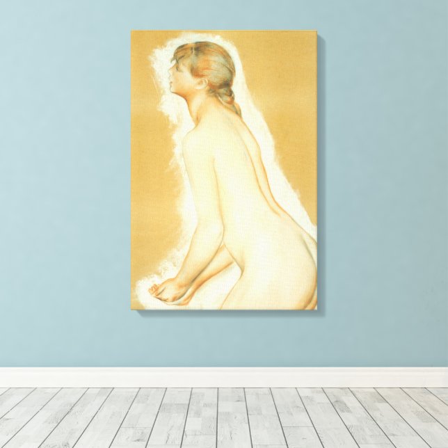 Study for 'The Large Bathers' by Pierre Renoir Canvas Print (Insitu(Wood Floor))
