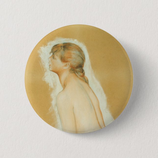 Study for 'The Large Bathers' by Pierre Renoir Pinback Button (Front)