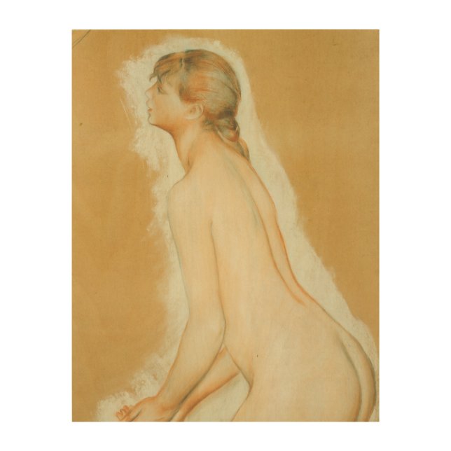 Study for 'The Large Bathers' by Pierre Renoir Wood Wall Art (Front)