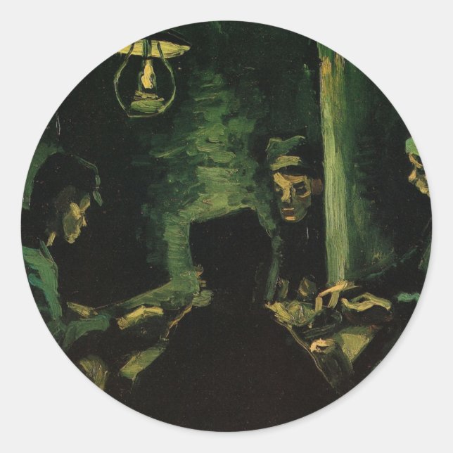 Study for The Potato Eaters by Vincent van Gogh Classic Round Sticker (Front)