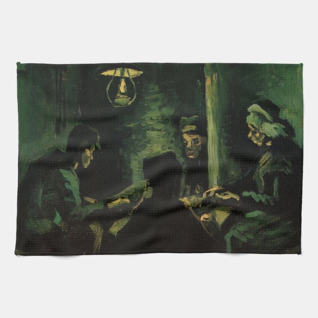 Study for The Potato Eaters by Vincent van Gogh Kitchen Towel (Horizontal)