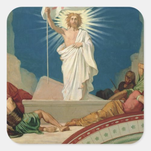 Study for the Resurrection of Christ 1860 Square Sticker