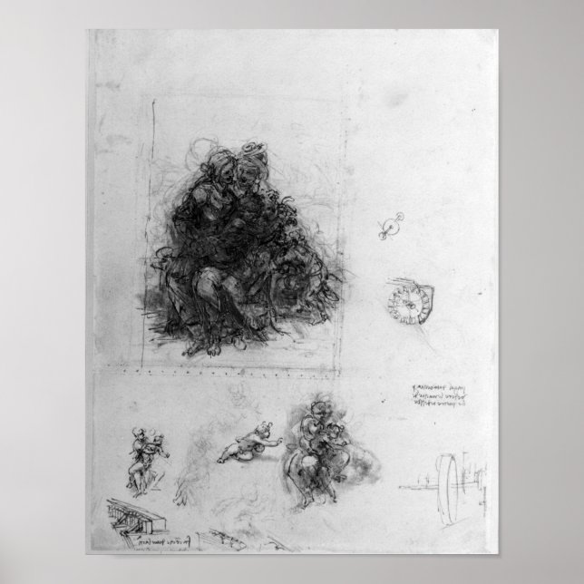 Study for the Virgin and Child with St. Anne Poster (Front)