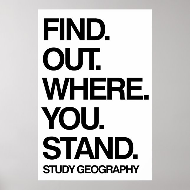 Study Geography Poster (Front)