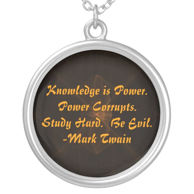 Study Hard and Be Evil Necklace (Front)