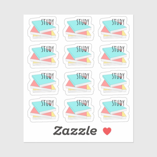 Study Homework Reminder College Student Planner Sticker (Sheet)