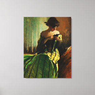 Study in Black and Green by John White Alexander Canvas Print