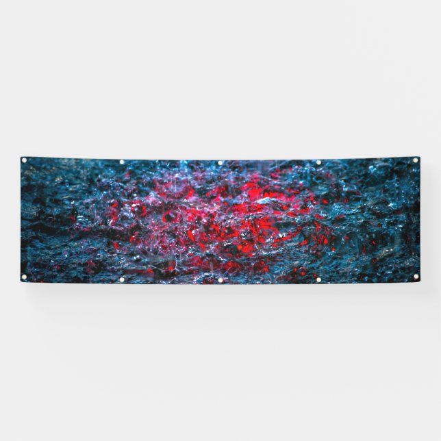 Study In Watercolor - Red Banner (Horizontal)
