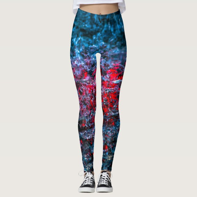 Study In Watercolor - Red Leggings (Front)