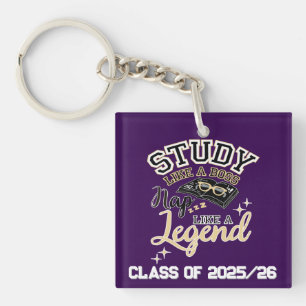 Study Like a Boss, Nap Like a Legend, College gift Keychain