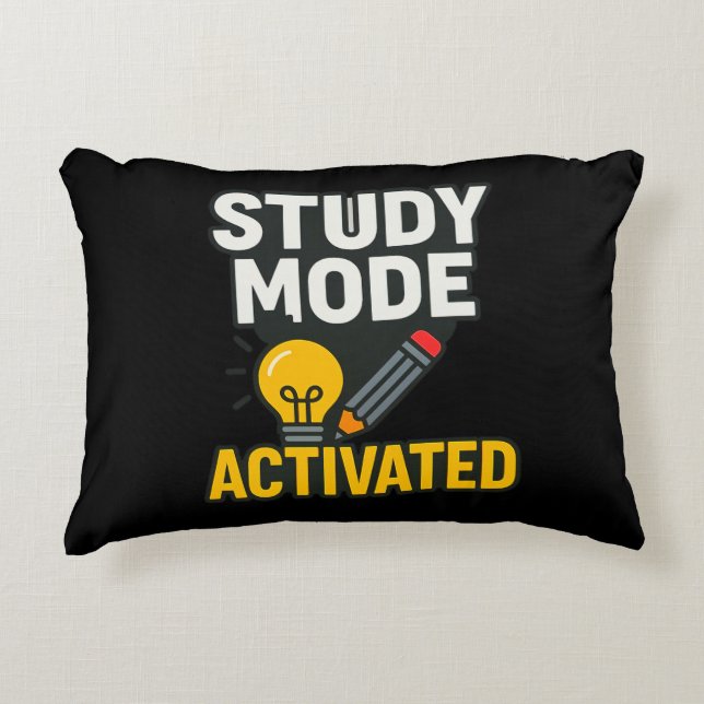 Study Mode Activated • Decorative Accent Pillow (Front)