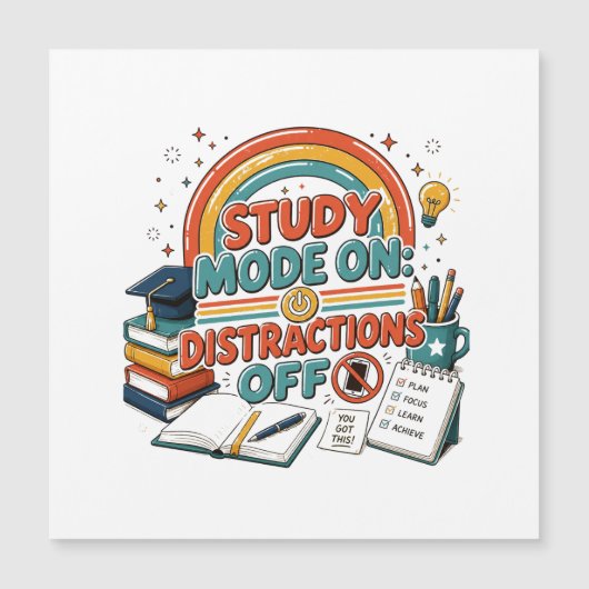 Study Mode On Distractions Off (Front)