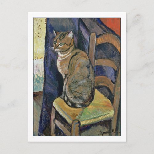 Study of a Cat Fine Art by Valadon Postcard